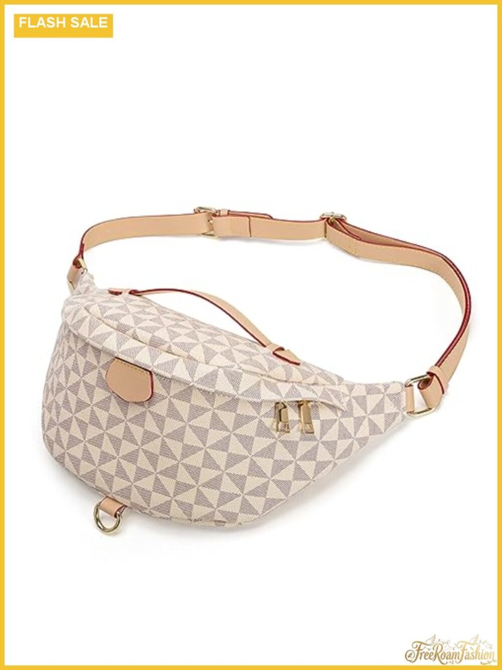 Faux Leather Crossbody Fanny Pack Sling Bag Purse for Women Adjustable Strap